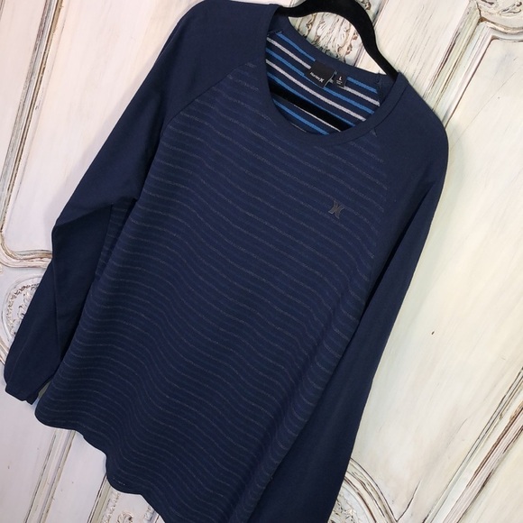 Men’s Hurley Navy NWT El Serape Crew Long Sleeve Sweat Shirt Size Large - Picture 3 of 11